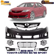 Front Bumper Cover & Grille Assembly Kit For 2012-2014 Toyota Camry SE /SE Sport
