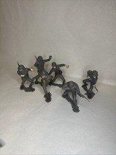 LOUIS MARX 6" Plastic Toy Soldiers GERMAN ARMY Military WW2 1963 Lot of 6 VTG