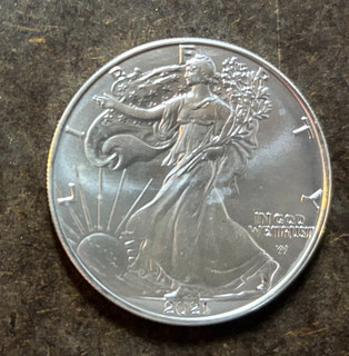 2021 Type 2 American Silver Eagle $1 Coin 1 Troy Ounce Silver No Reserve