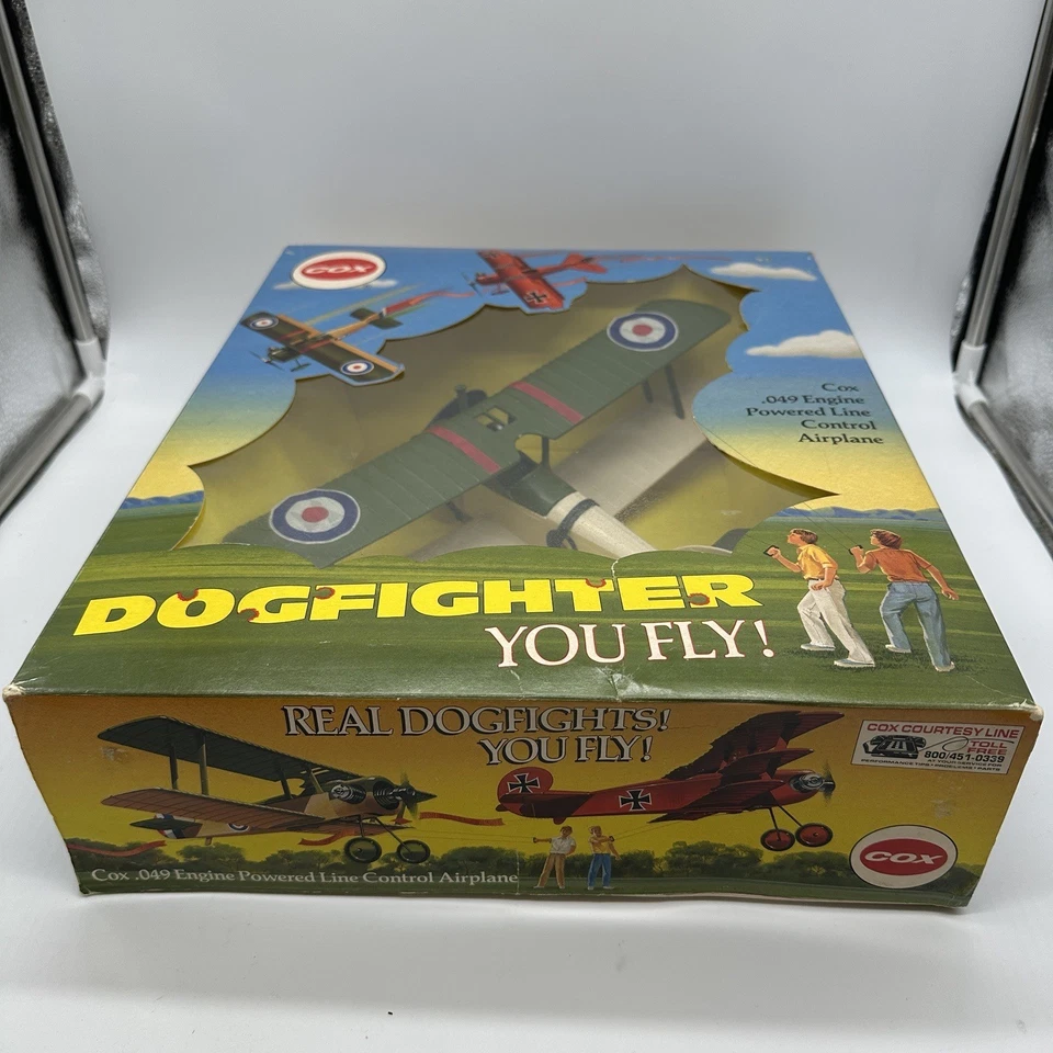 Cox Sopwith Camel WW1 Dogfighter .049 Eng Pwrd Line Control Airplane #8000 VTG - Image 2 of 4