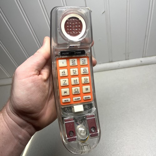 Telefono retrò trasparente trasparente vintage anni 80 90 by Columbia senza cavo non testato così com'è - Foto 8 di 8