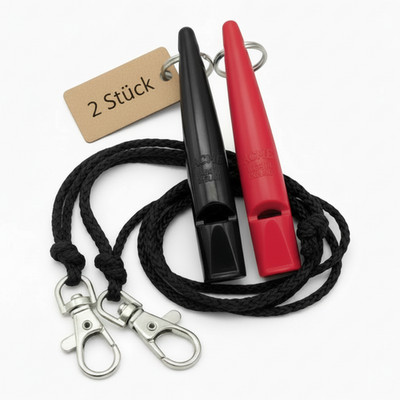 ACME Hundepfeife 211.5 Original 2 Pfeifen + 2 Pfeifenbänder Hundetraining Profi