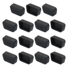 15pcs Laptop COM Port Duct Covers Caps Silicone for VGA DB9 DB15 Male End, Black