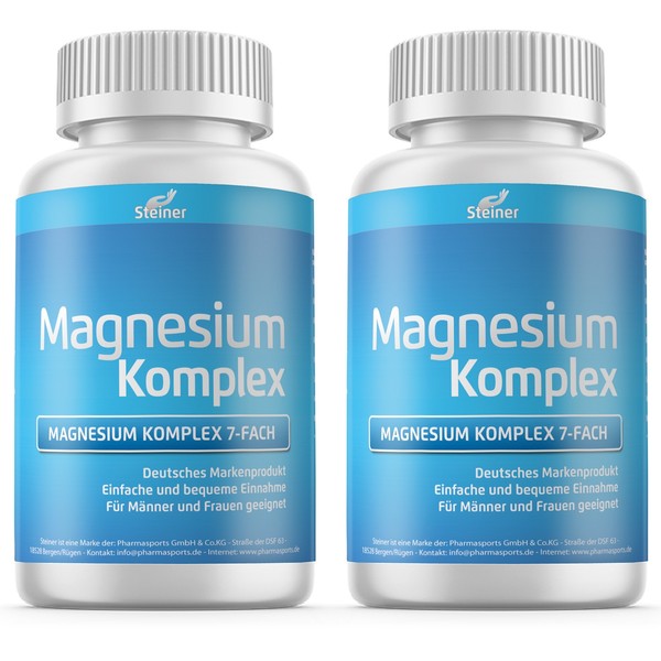 Magnesium Komplex Hochdosiert 375 Mg Rein 7In1 Hochdosiert 480 Kapseln Vegan-image