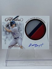 2025 Panini Flawless Billy Amick Draft Patch Auto Ruby /20 Twins