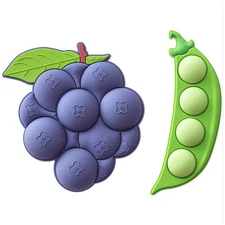 Premium Creative Decorative Fridge Magnets With 3D Blueberry And Pea Pod Designs