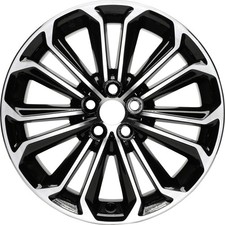 17x7 14 Spoke Refurbished Aluminum Wheel Machined and Painted Black 560-75152