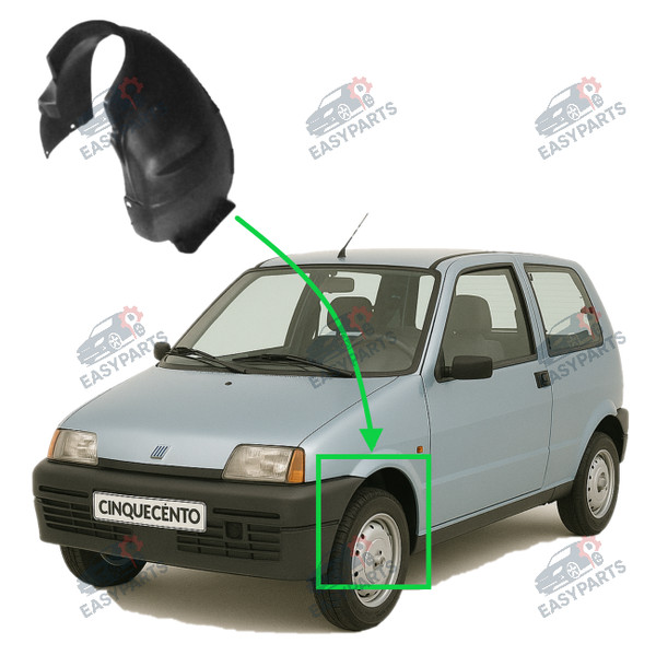 Radlauf StoßStange Locaro Vorne Links FüR Fiat Cinquecento 1992 - 1998-image
