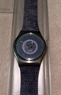 Wristwatch SWATCH Gent ALEXANDER (GX123)-NEW/NOS-blue leather/classic-very nice!