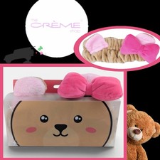 New Cr me Shop 3D Teddy Headyband Plushie Spa Headband Beary Sweet NIB
