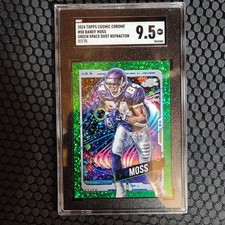 Topps 2024 Cosmic Chrome Randy Moss Green Space Dust Refractor #58 SGC 9.5
