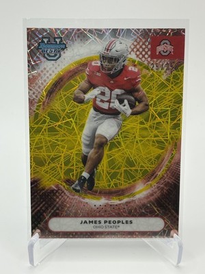 James Peoples 2025 Bowman Best U Yellow Lazer Refractor #/250 Buckeyes