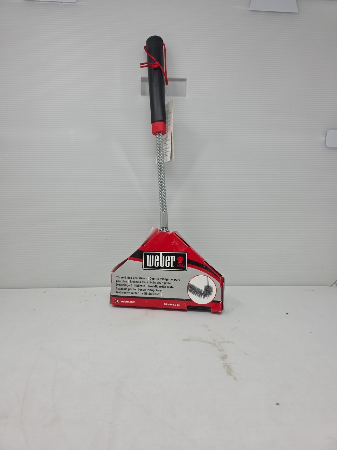 Weber 3-Sided Grill  Bristle Brush 21 inch BBQ Cleaner NEW