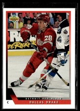 1993-94 Upper Deck #50 Dallas Drake RC Red Wings Hockey Card 0102O