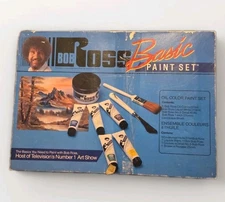 Bob Ross Basic Oil Color Paint Set R6505 5 Colors White Knife Brush USA  * See 