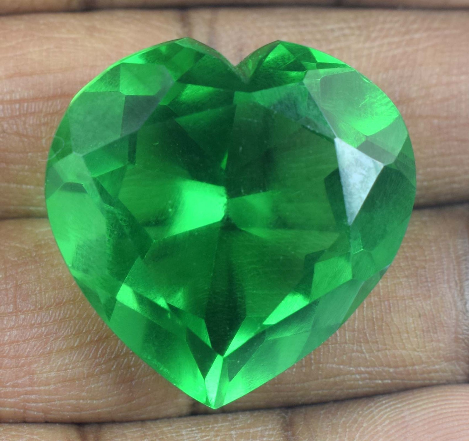 Brazilian Green Topaz 54.50ct Heart Loose Gemstone Certified E7709