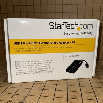 StarTech USB32HD4K USB 3.0 to HDMI External Video Display Adapter 4K NEW SEALED