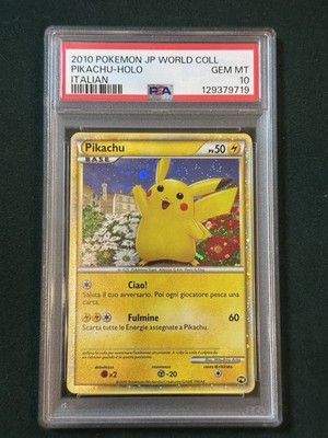 2010 Pokemon Japanese World Collection Pikachu Italian PSA 10 | eBay