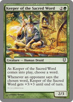 Keeper of the Sacred Word [Unhinged] Near Mint