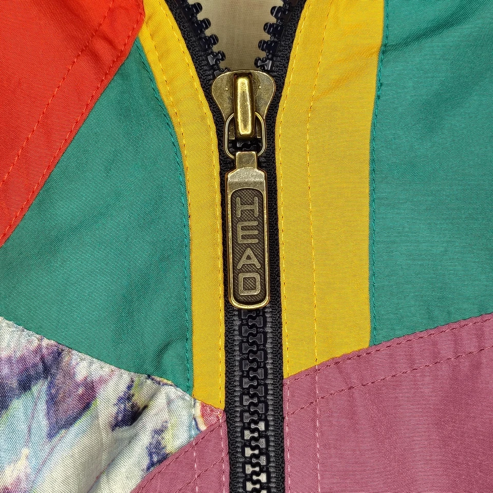 Голова винтажный 90-х ветровка куртка цветной бабочка/цвет блок размер L - Изображение 3 из 4