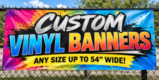 Custom Full Color Vinyl Banner - 13oz Heavy Duty Vinyl Sign -Personalized Banner