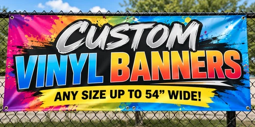 Custom Full Color Vinyl Banner - 13oz Heavy Duty Vinyl Sign -Personalized Banner - product listing photo