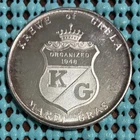 1968 Krewe of GRELA / Men of Fame & Infamy  .999 FINE SILVER Mardi Gras Doubloon