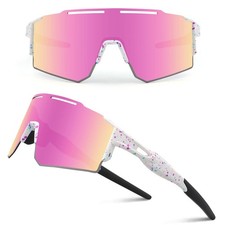 Cycling Sunglasses with Interchangeable Nose Pad Men Women,Sports Sunglasses,...