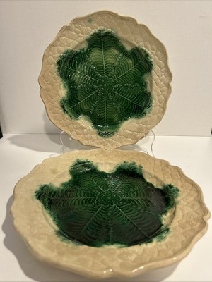 Set of 2 18thC T. Whieldon Creamware Cauliflower Plates England 1750s Rare EUC