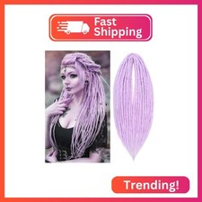 Leeven Lavender Synthetic Double Ended Dreadlock Extensions 24 Inch Light Purple