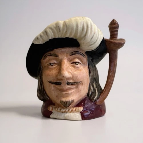 Vintage Royal Doulton Toby Jug Mug Porthos Miniature 7cm D6516 Copr1955
