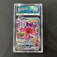 Gengar VMAX Pokemon card 271/264 Swsh08: Fusion Strike Holo ACE 10 Graded 