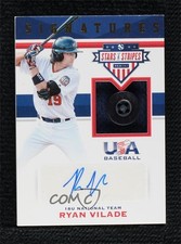 2017 Panini USA Baseball Stars & Stripes Buttons /8 Ryan Vilade #39 Auto 0i76