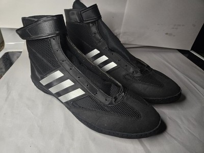  Adidas Box Hog 4 Boxing Shoes Men s 14   Black/White   Lightweight  Fresh Laces