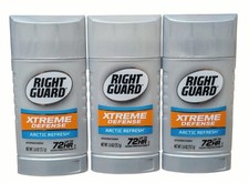 3 - Right Guard Xtreme Defense Arctic Refresh Antiperspirant 2.6 oz Each, 3-Pack