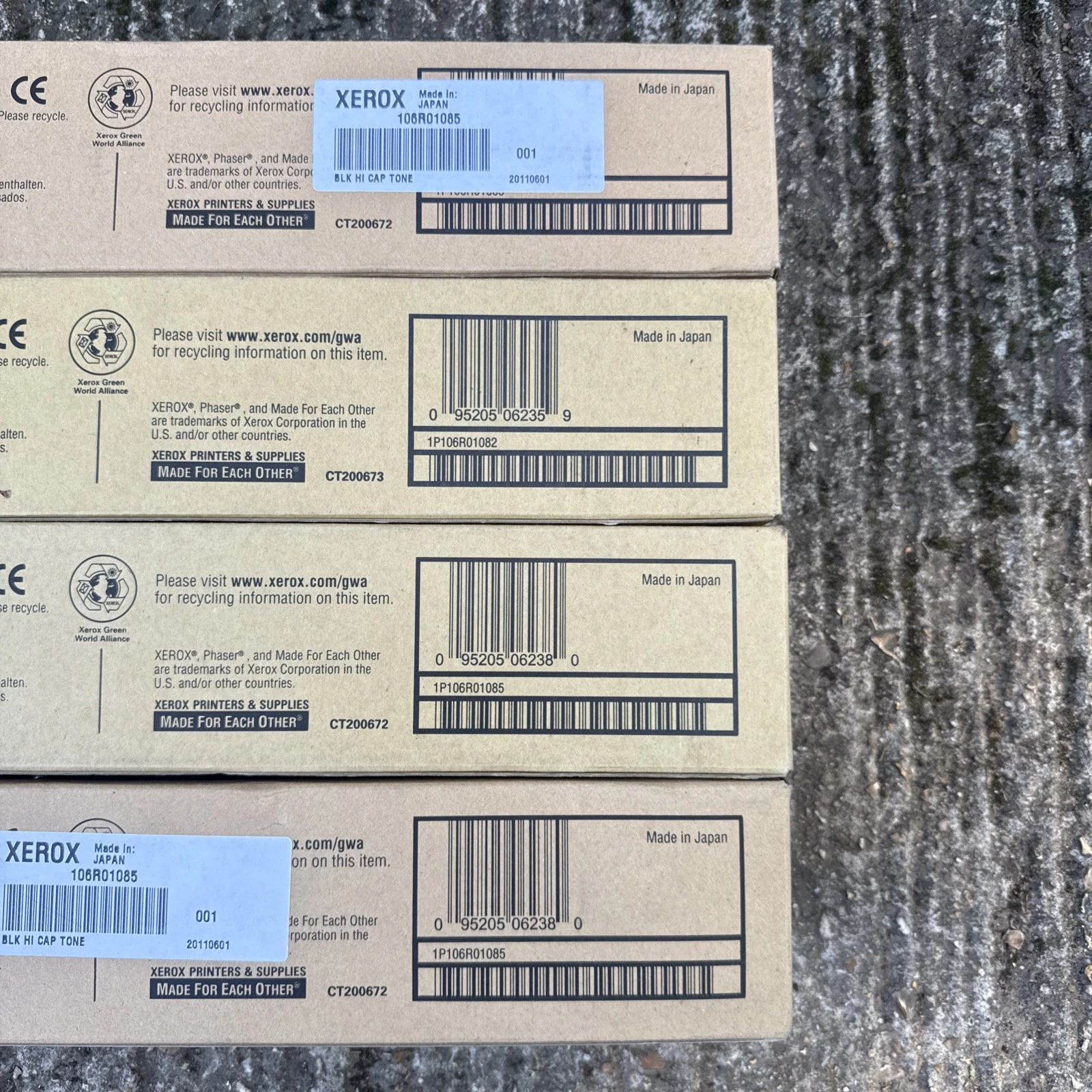 Genuine Xerox High Capacity Toners 1x 106R01082 & 3x 106R01085 Set - New Boxed 8