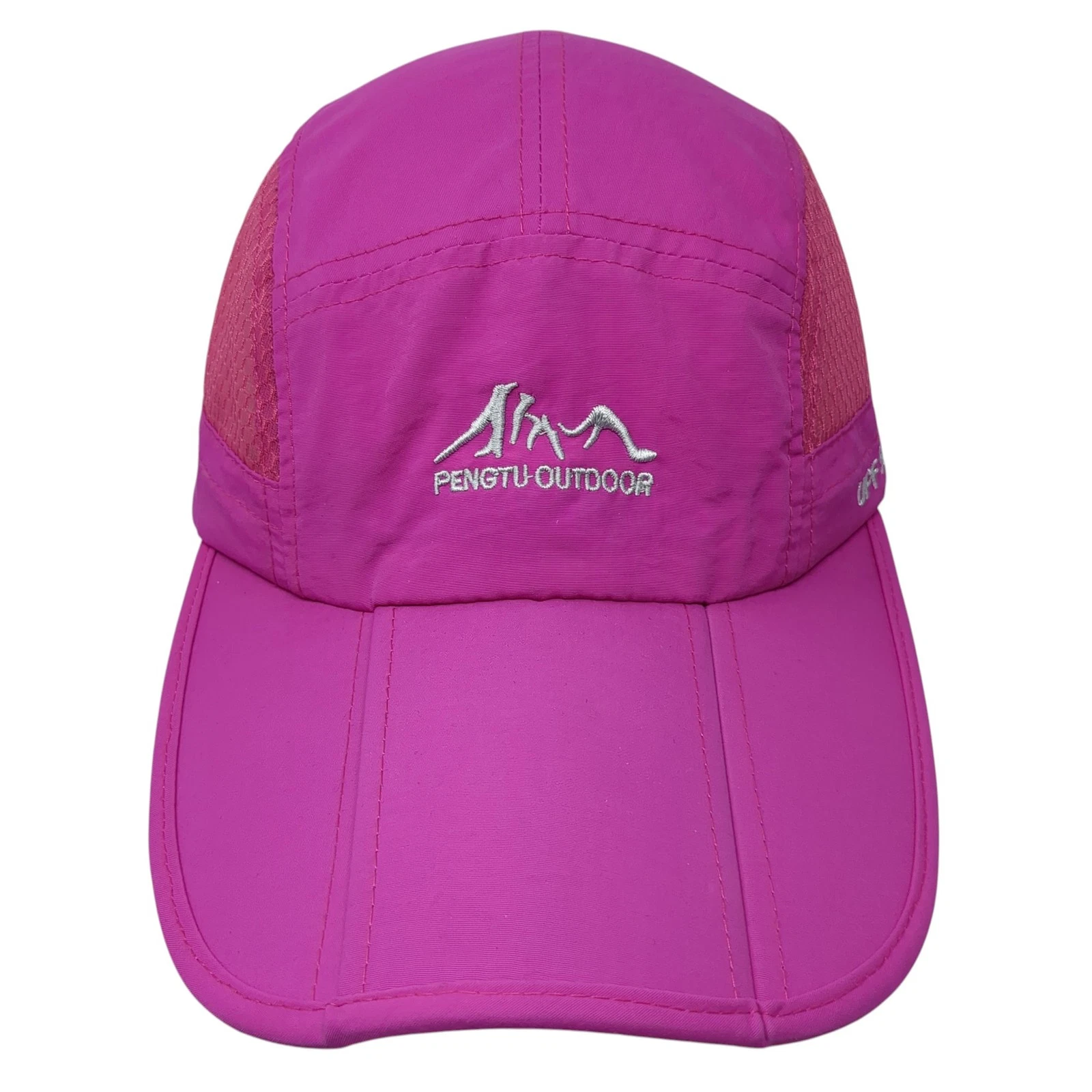 Pengtu Outdoor Slideback Hat Solid Pink One Size Adjustable UPF 50+