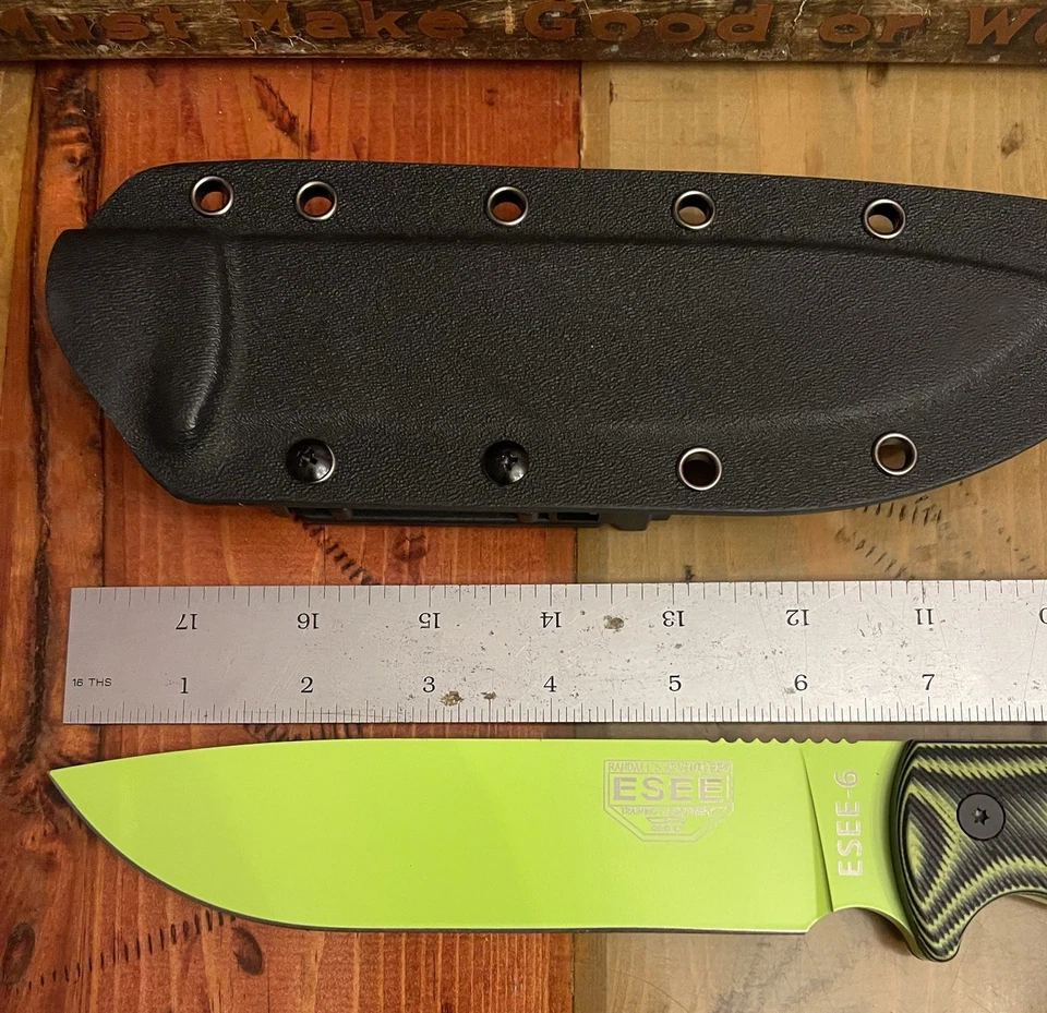 ESEE Model 6 Fixed Blade Knife 1095HC Steel Full Blade G10 Handle - Image 2 of 4