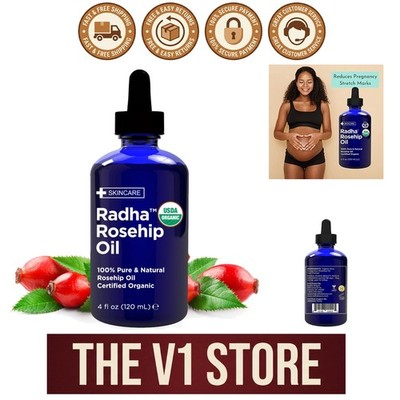 4 oz Organic Rosehip Seed Oil - Versatile Moisturizer for Skin, Hair, & Nails