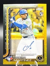 Orelvis Martinez 2025 Topps Gilded Collection Gold Autographs /75 RC #CGA-OM