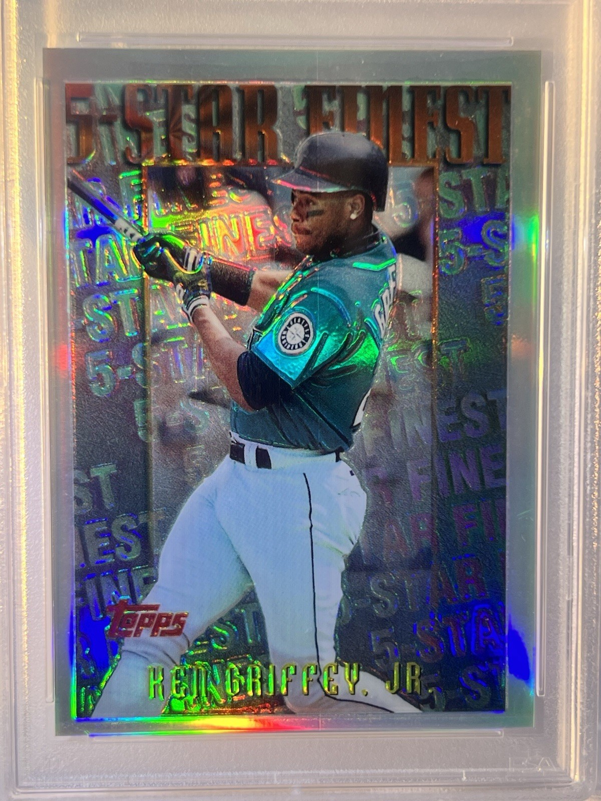 1996 Topps Mystery Finest KEN GRIFFEY JR Refractor #M25 PSA 8 view 3