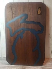 Handmade Cutting Charcuterie Board Michigan Resin Arrowhead One Of a Kind