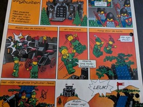 Vintage (1988) LEGOLAND CASTLE Poster - FORESTMEN Comic Strip - VERY RARE!