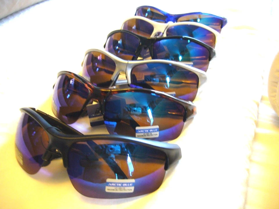 Мужские солнцезащитные очки небьющиеся 1/2 ободок синий Tech линзы женские солнцезащитные очки AB-04 - Изображение 2 из 4