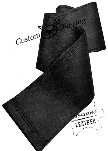 FITS LAND ROVER SERIES 3 1971-1985 BLACK ITALIAN LEATHER STEERING WHEEL COVER - Picture 11 of 12