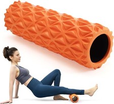 Foam Roller, 15-inch Deep Tissue Massager for Muscle Massage, Myofascial Touch