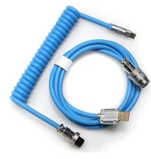 Coiled Cable, with RGB Indicator Detachable Aviator USB-C Cable for...