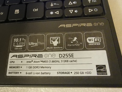 Ordinateur PC portable ACER ASPIRE ONE SERIES D255E -10.1p +Office +PhotoFiltre - Photo 4/12