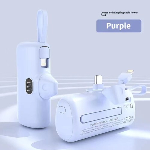 Mini 5000mAh Power Bank Portable External Battery Fast Charging Digital Display - 第 12/25 張圖片