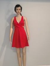 Express Scarlet Red Cutout Dress 4 NWT
